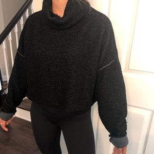 FREE PEOPLE black super soft turtleneck
